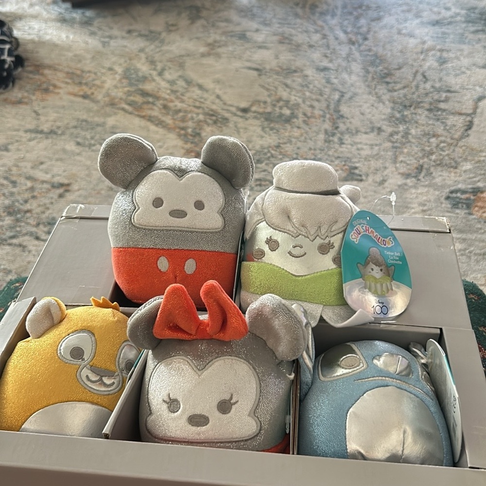 Disney’s 100 exclusive SquishmallowS  Mickey and Minnie Simba stitchand tink